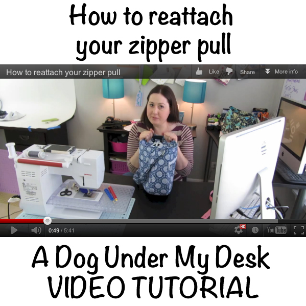 How to reattach your zipper pull Dog Under My Desk