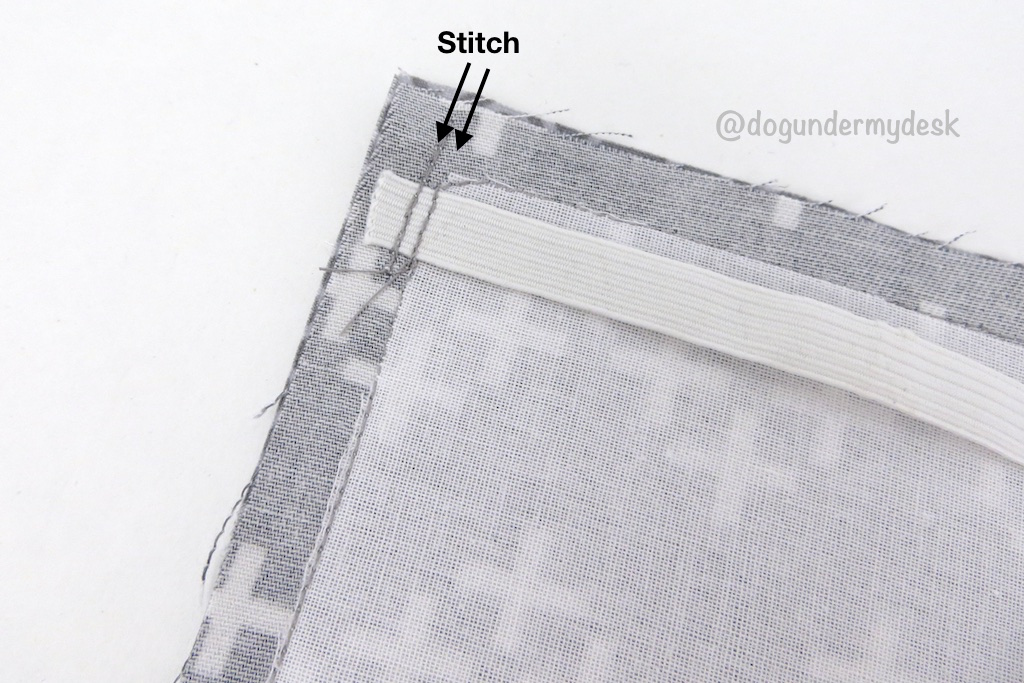 How to Sew Fold Over Elastic to a Mesh Pocket 
